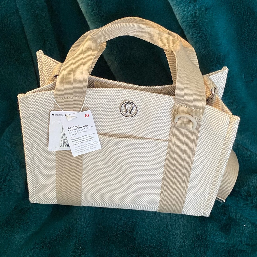 Lululemon two tone canvas tote